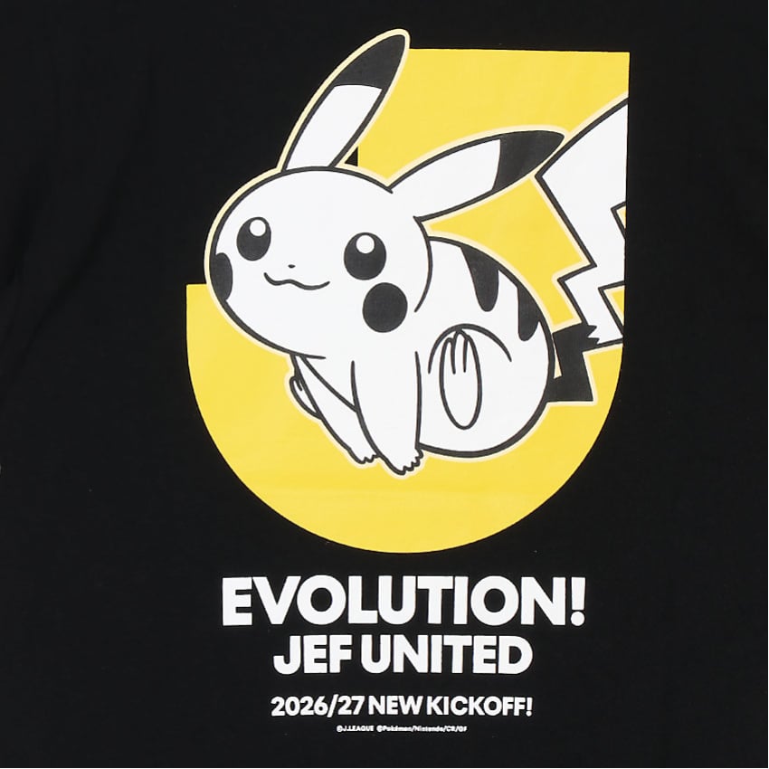 Pikachu T-Shirt Black Kids JEF United Chiba x Pokemon J.League | J.League Online Store