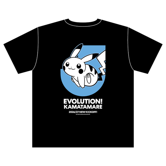 Pikachu T-Shirt Black Kids Kamatamare Sanuki x Pokemon J.League | J.League Online Store