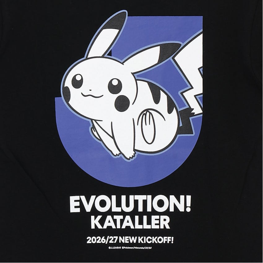 Pikachu T-Shirt Black Kids Kataller Toyama x Pokemon J.League | J.League Online Store