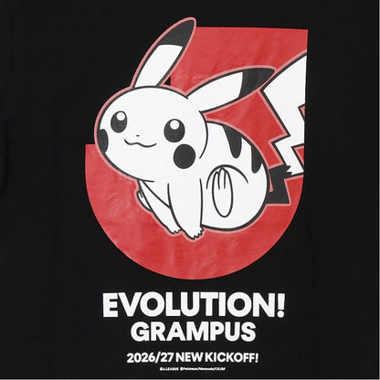 Pikachu T-Shirt Black Kids Nagoya Grampus x Pokemon J.League | J.League Online Store