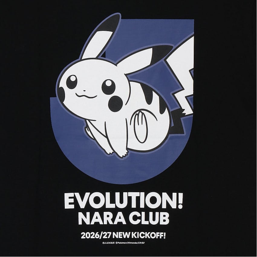 Pikachu T-Shirt Black Kids Nara Club x Pokemon J.League | J.League Online Store