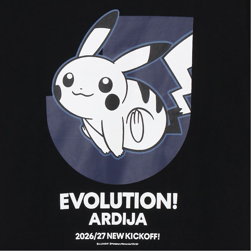 Pikachu T-Shirt Black Kids RB Omiya Ardija x Pokemon J.League | J.League Online Store