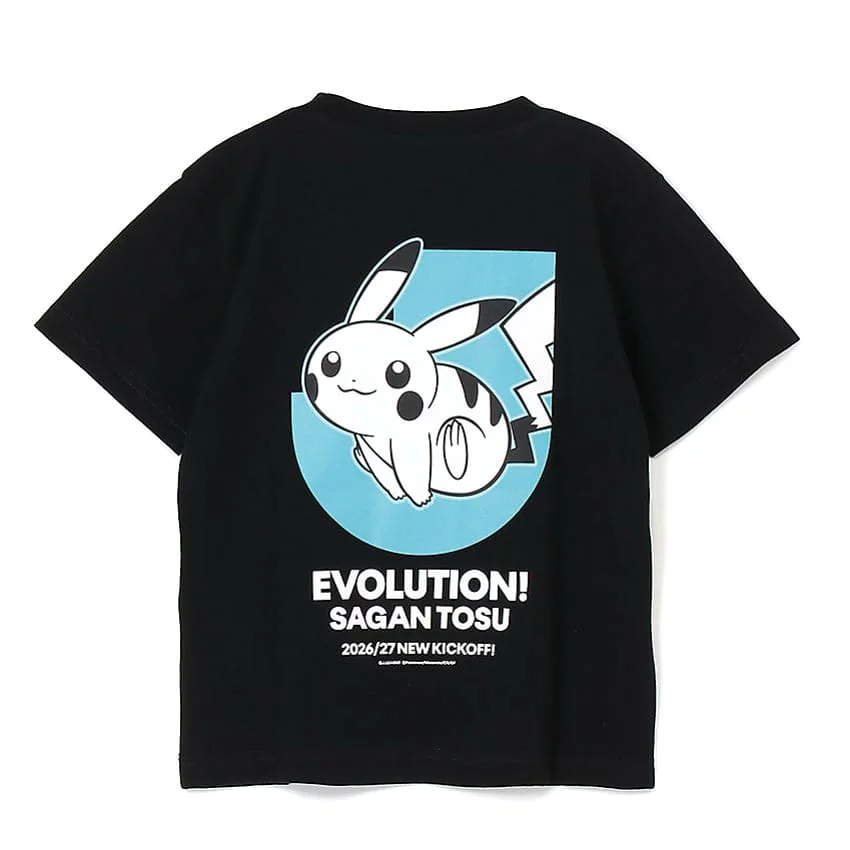Pikachu T-Shirt Black Kids Sagan Tosu x Pokemon J.League | J.League Online Store