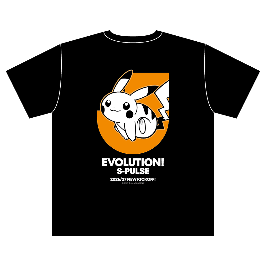 Pikachu T-Shirt Black Kids Shimizu S-Pulse x Pokemon J.League | J.League Online Store