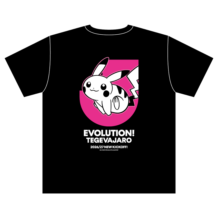 Pikachu T-Shirt Black Kids Tegevajaro Miyazaki x Pokemon J.League | J.League Online Store