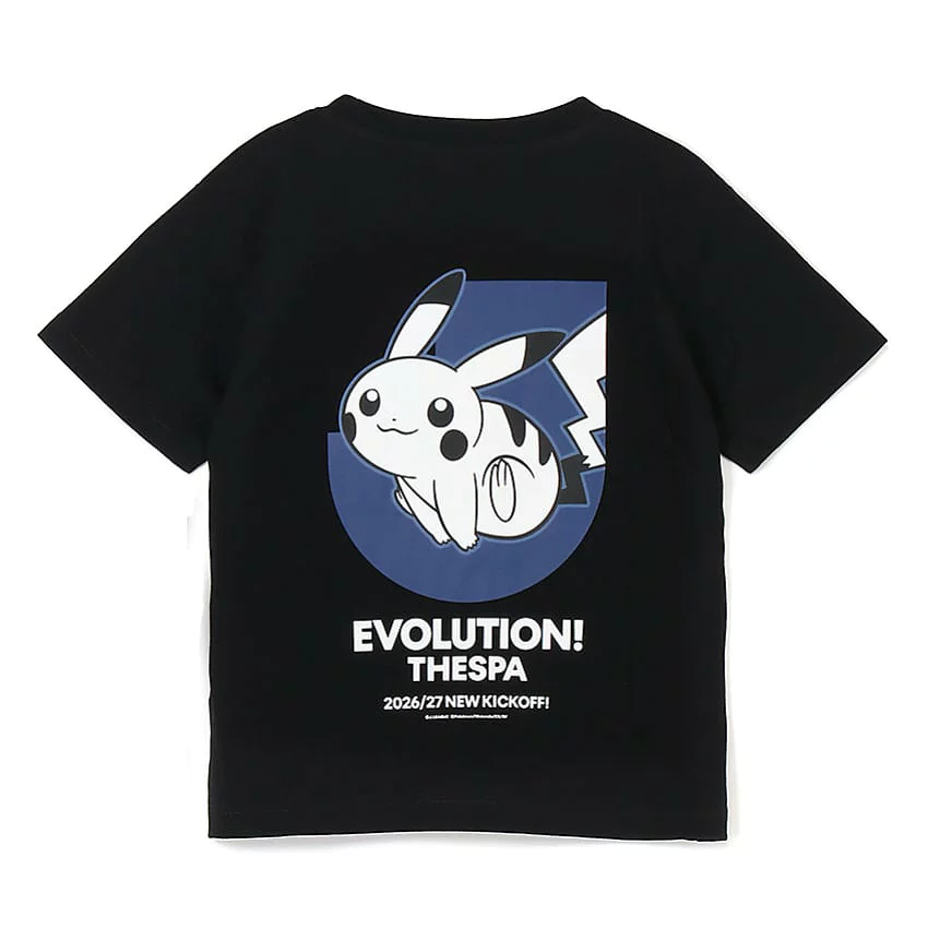 Pikachu T-Shirt Black Kids Thespa Gunma x Pokemon J.League | J.League Online Store