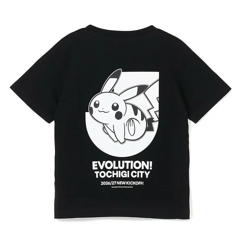 Pikachu T-Shirt Black Kids Tochigi City x Pokemon J.League | J.League Online Store