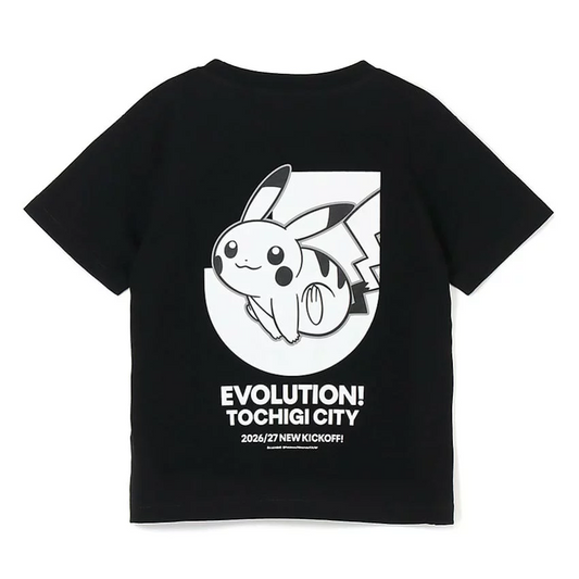 Pikachu T-Shirt Black Kids Tochigi City x Pokemon J.League | J.League Online Store