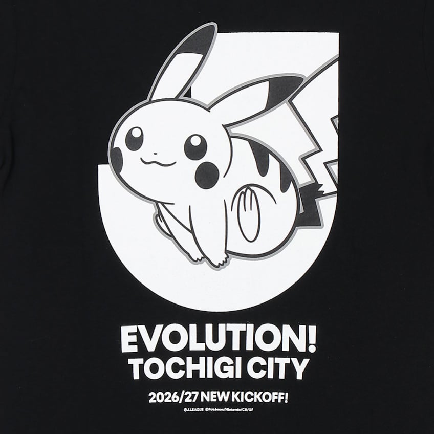 Pikachu T-Shirt Black Kids Tochigi City x Pokemon J.League | J.League Online Store