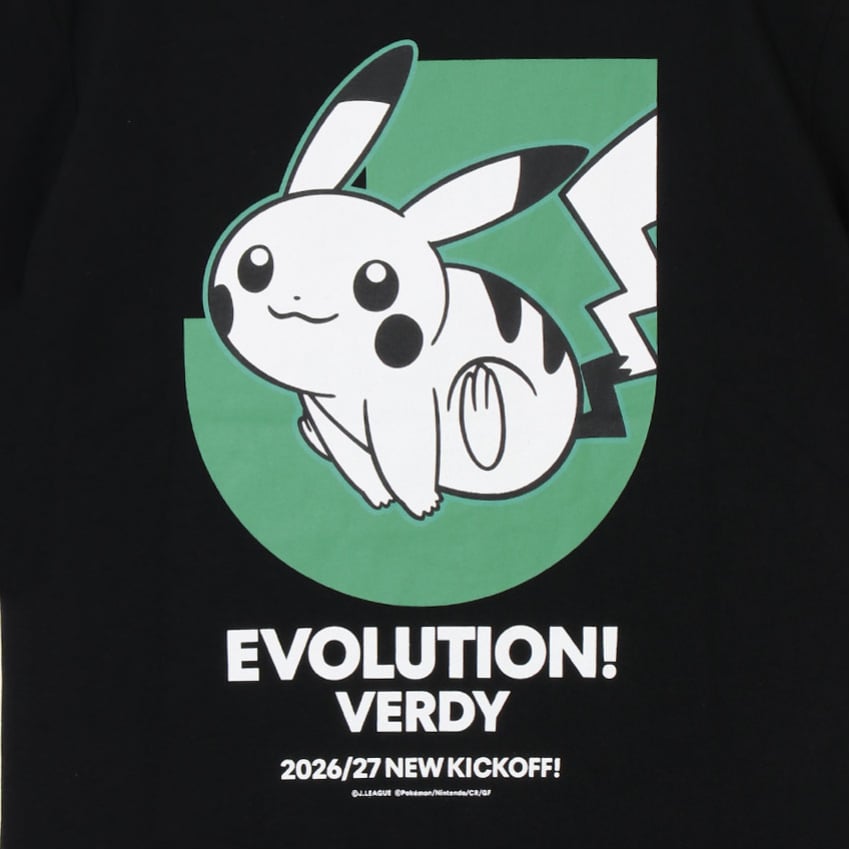 Pikachu T-Shirt Black Kids Tokyo Verdy x Pokemon J.League | J.League Online Store