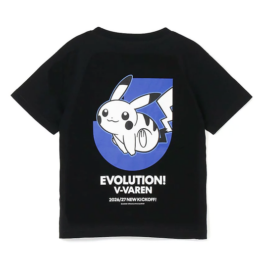 Pikachu T-Shirt Black Kids V-Varen Nagasaki x Pokemon J.League | J.League Online Store