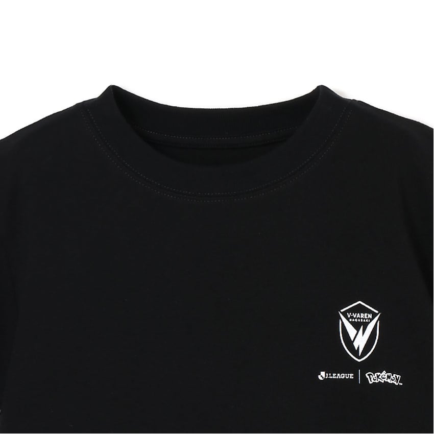Pikachu T-Shirt Black Kids V-Varen Nagasaki x Pokemon J.League | J.League Online Store