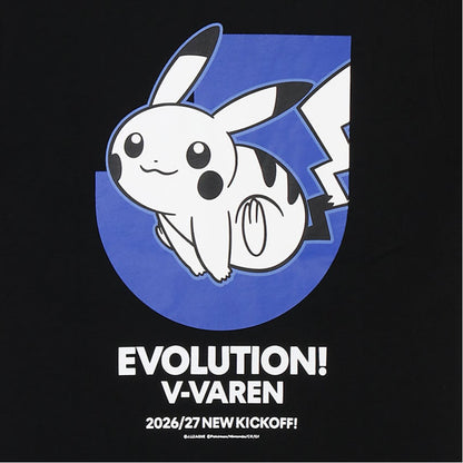 Pikachu T-Shirt Black Kids V-Varen Nagasaki x Pokemon J.League | J.League Online Store