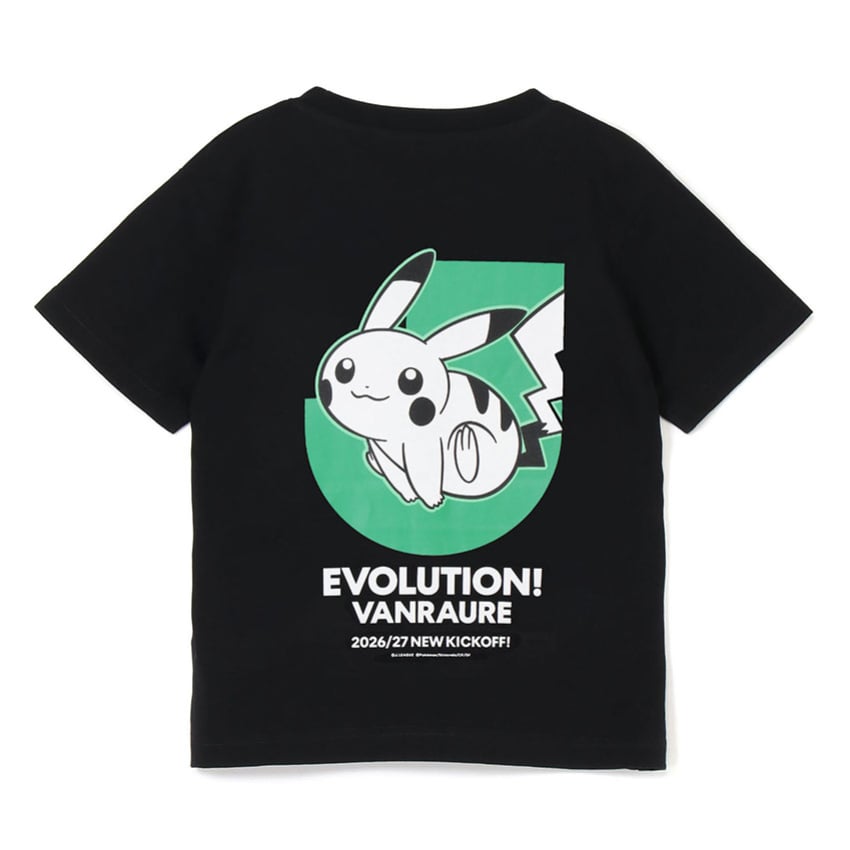 Pikachu T-Shirt Black Kids Vanraure Hachinohe x Pokemon J.League | J.League Online Store