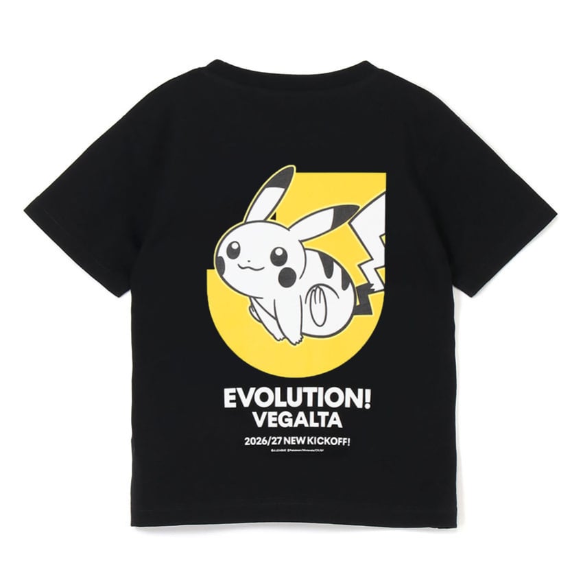 Pikachu T-Shirt Black Kids Vegalta Sendai x Pokemon J.League | J.League Online Store