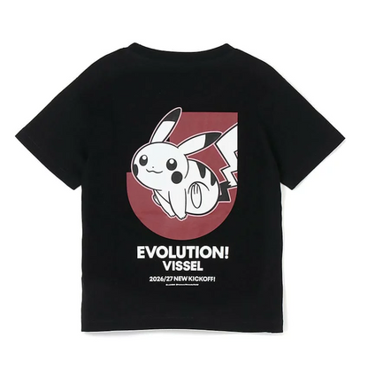 Pikachu T-Shirt Black Kids Vissel Kobe x Pokemon J.League | J.League Online Store