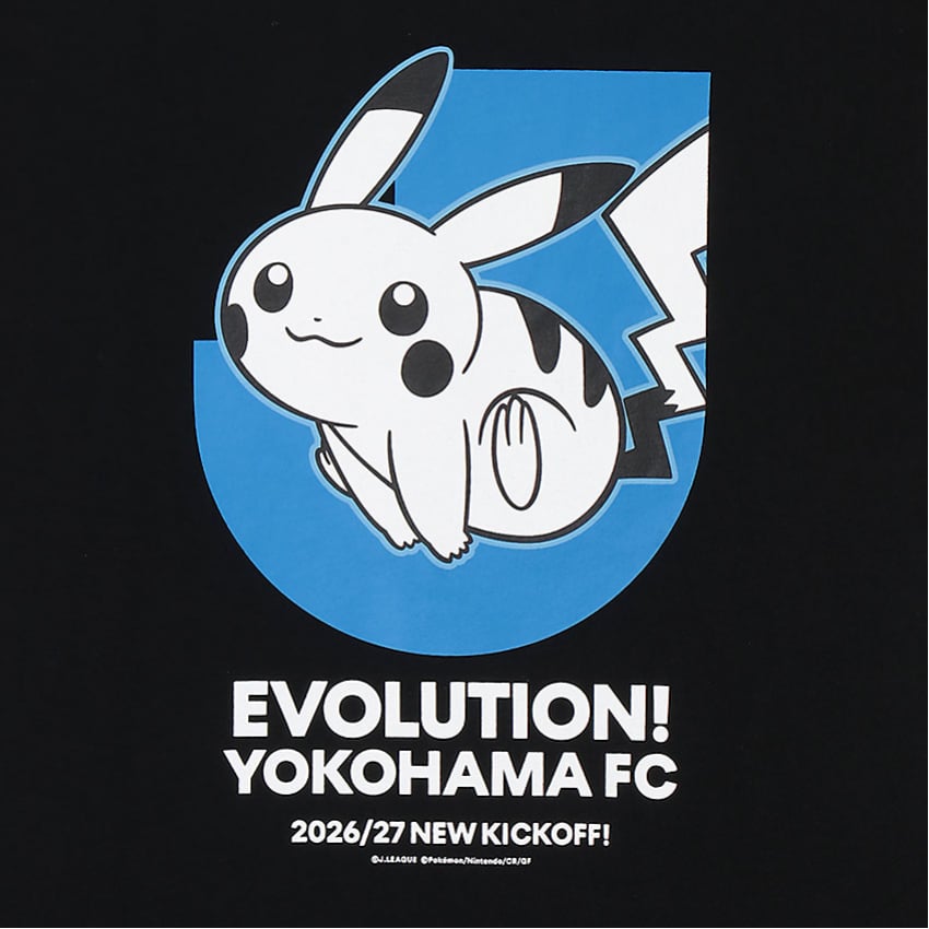 Pikachu T-Shirt Black Kids Yokohama FC x Pokemon J.League | J.League Online Store