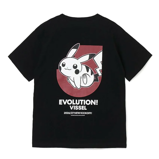 Pikachu T-Shirt Black Vissel Kobe x Pokemon J.League | J.League Online Store