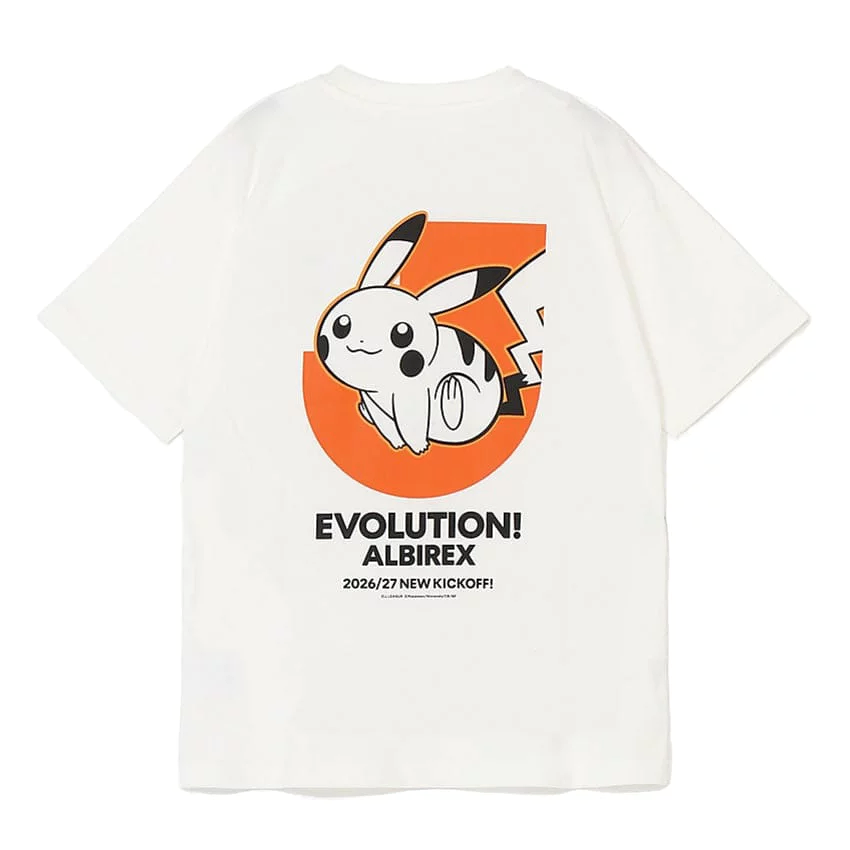 Pikachu T-Shirt White Albirex Niigata x Pokemon J.League | J.League Online Store