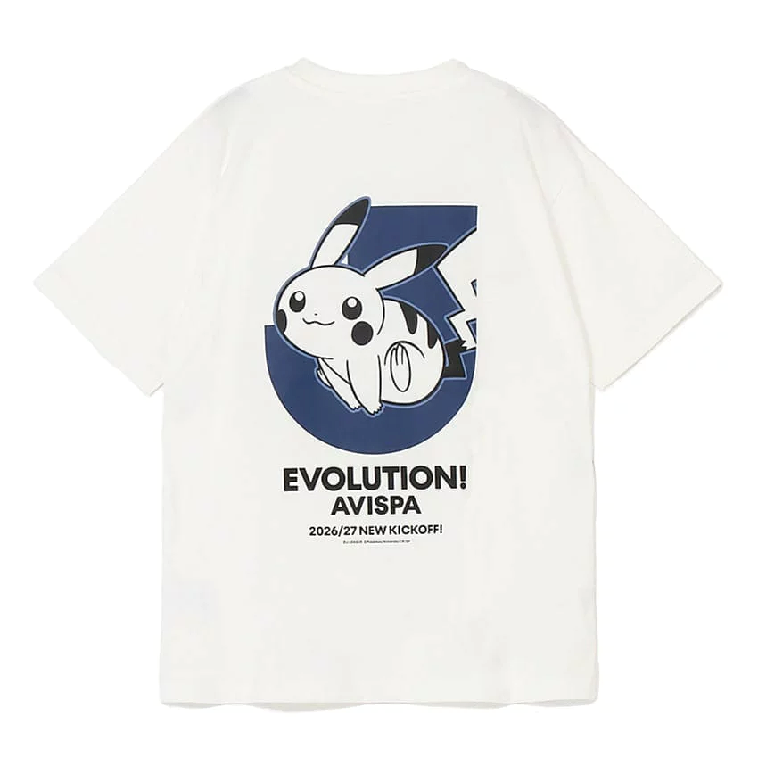Pikachu T-Shirt White Avispa Fukuoka x Pokemon J.League | J.League Online Store