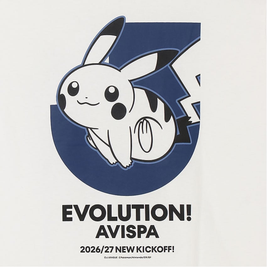 Pikachu T-Shirt White Avispa Fukuoka x Pokemon J.League | J.League Online Store