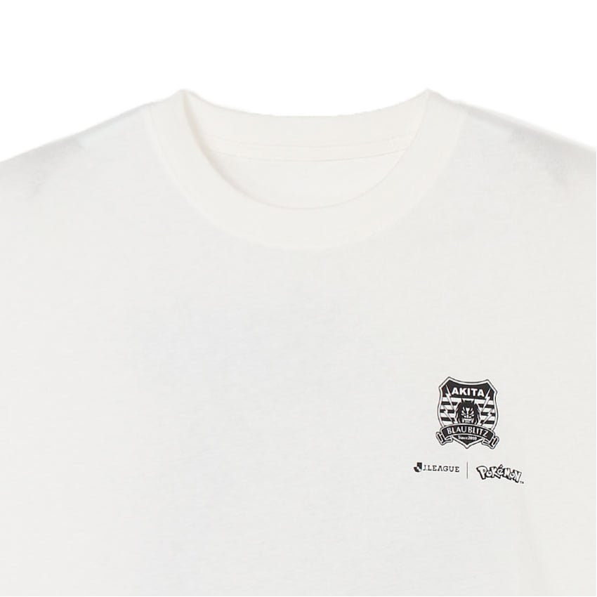 Pikachu T-Shirt White Blaublitz Akita x Pokemon J.League | J.League Online Store