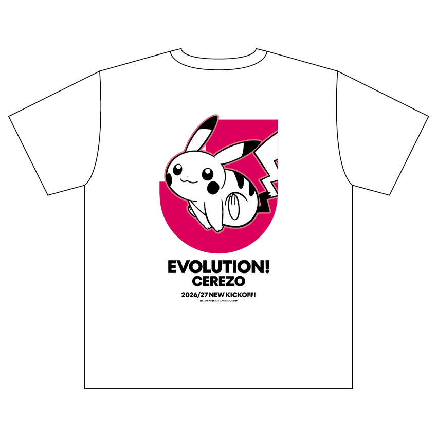 Pikachu T-Shirt White Cerezo Osaka x Pokemon J.League | J.League Online Store