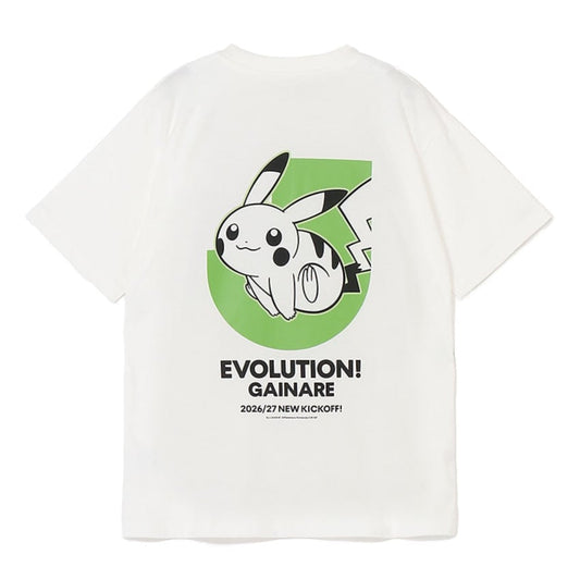 Pikachu T-Shirt White Gainare Tottori x Pokemon J.League | J.League Online Store