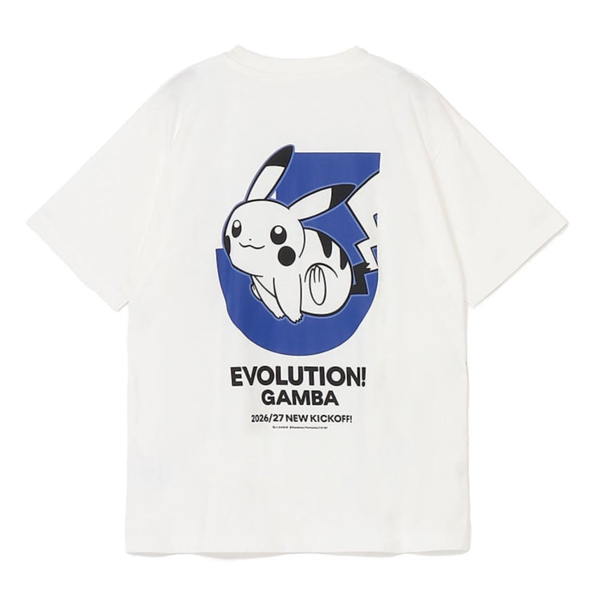 Pikachu T-Shirt White Gamba Osaka x Pokemon J.League | J.League Online Store