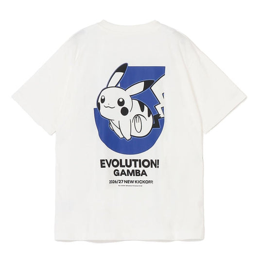 Pikachu T-Shirt White Gamba Osaka x Pokemon J.League | J.League Online Store