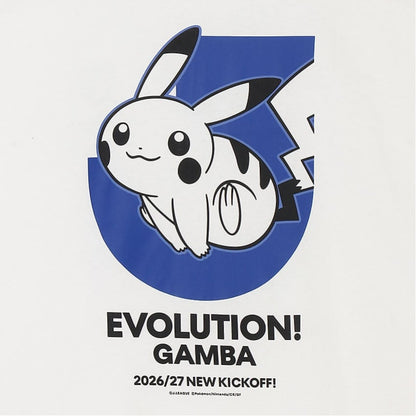 Pikachu T-Shirt White Gamba Osaka x Pokemon J.League | J.League Online Store