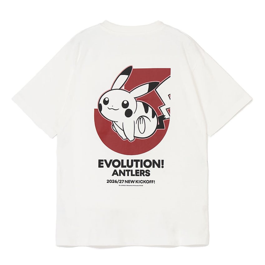 Pikachu T-Shirt White Kashima Antlers x Pokemon J.League | J.League Online Store