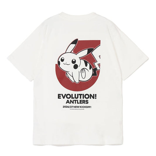 Pikachu T-Shirt White Kashima Antlers x Pokemon J.League | J.League Online Store
