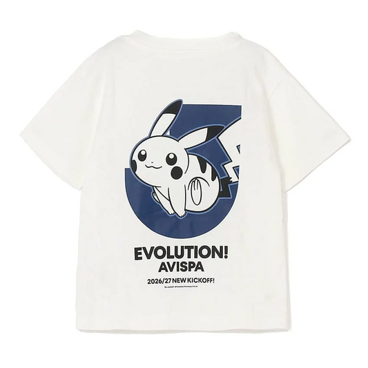 Pikachu T-Shirt White Kids Avispa Fukuoka x Pokemon J.League | J.League Online Store