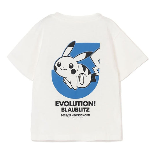 Pikachu T-Shirt White Kids Blaublitz Akita x Pokemon J.League | J.League Online Store