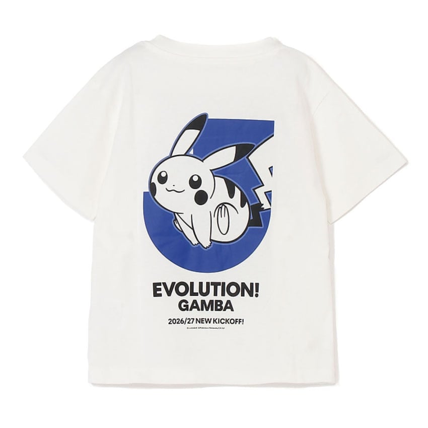 Pikachu T-Shirt White Kids Gamba Osaka x Pokemon J.League | J.League Online Store