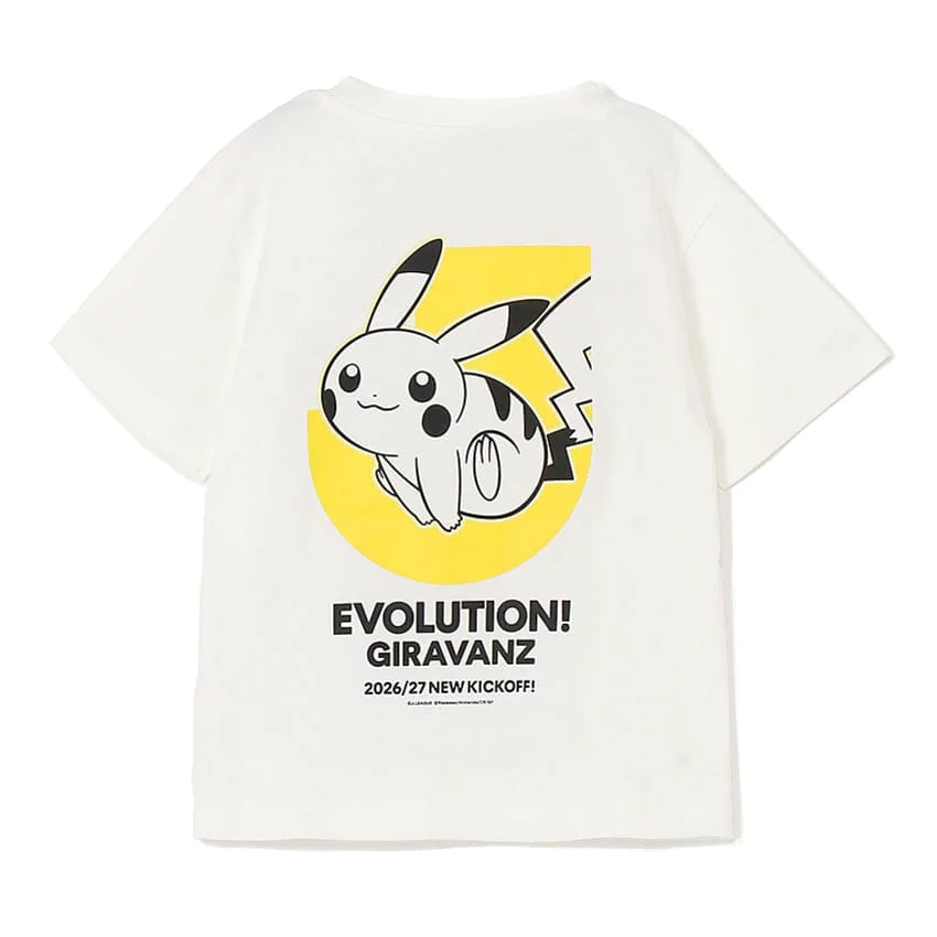 Pikachu T-Shirt White Kids Giravanz Kitakyushu x Pokemon J.League | J.League Online Store