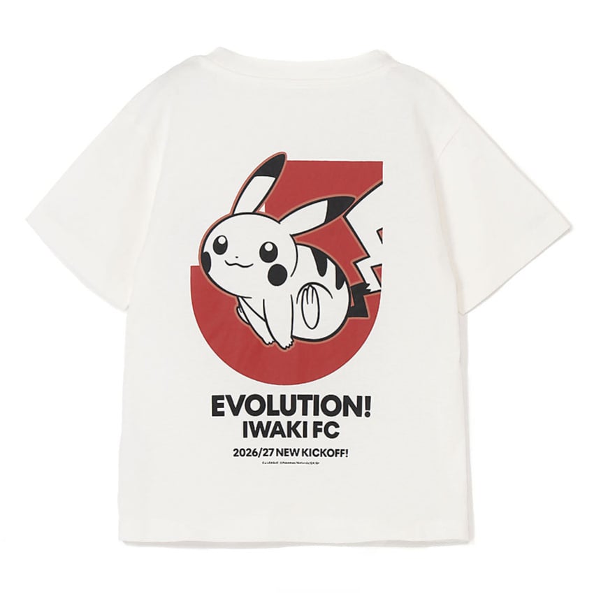 Pikachu T-Shirt White Kids Iwaki FC x Pokemon J.League | J.League Online Store
