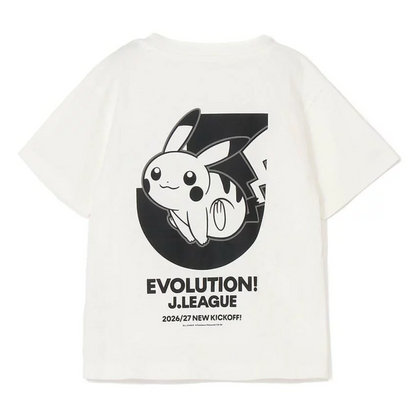 Pikachu T-Shirt White Kids J.League x Pokemon J.League | J.League Online Store
