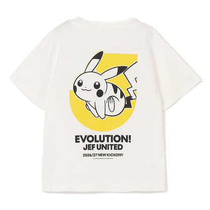 Pikachu T-Shirt White Kids JEF United Chiba x Pokemon J.League | J.League Online Store