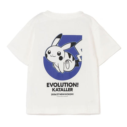Pikachu T-Shirt White Kids Kataller Toyama x Pokemon J.League | J.League Online Store