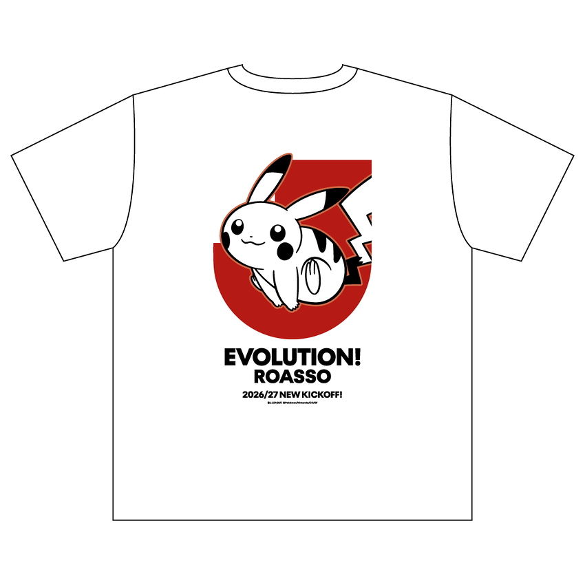 Pikachu T-Shirt White Kids Roasso Kumamoto x Pokemon J.League | J.League Online Store