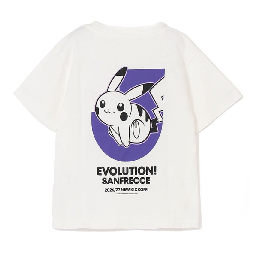 Pikachu T-Shirt White Kids Sanfrecce Hiroshima x Pokemon J.League | J.League Online Store