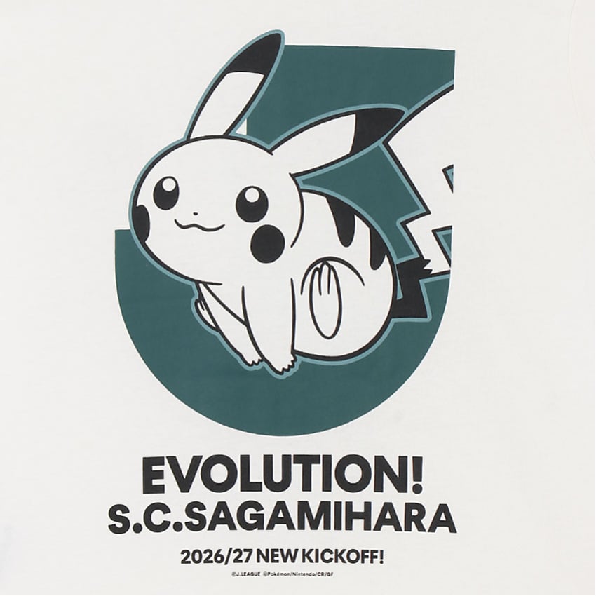 Pikachu T-Shirt White Kids SC Sagamihara x Pokemon J.League | J.League Online Store