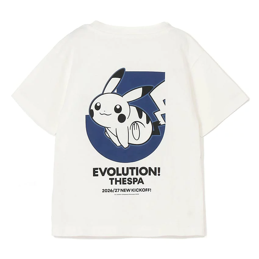 Pikachu T-Shirt White Kids Thespa Gunma x Pokemon J.League | J.League Online Store