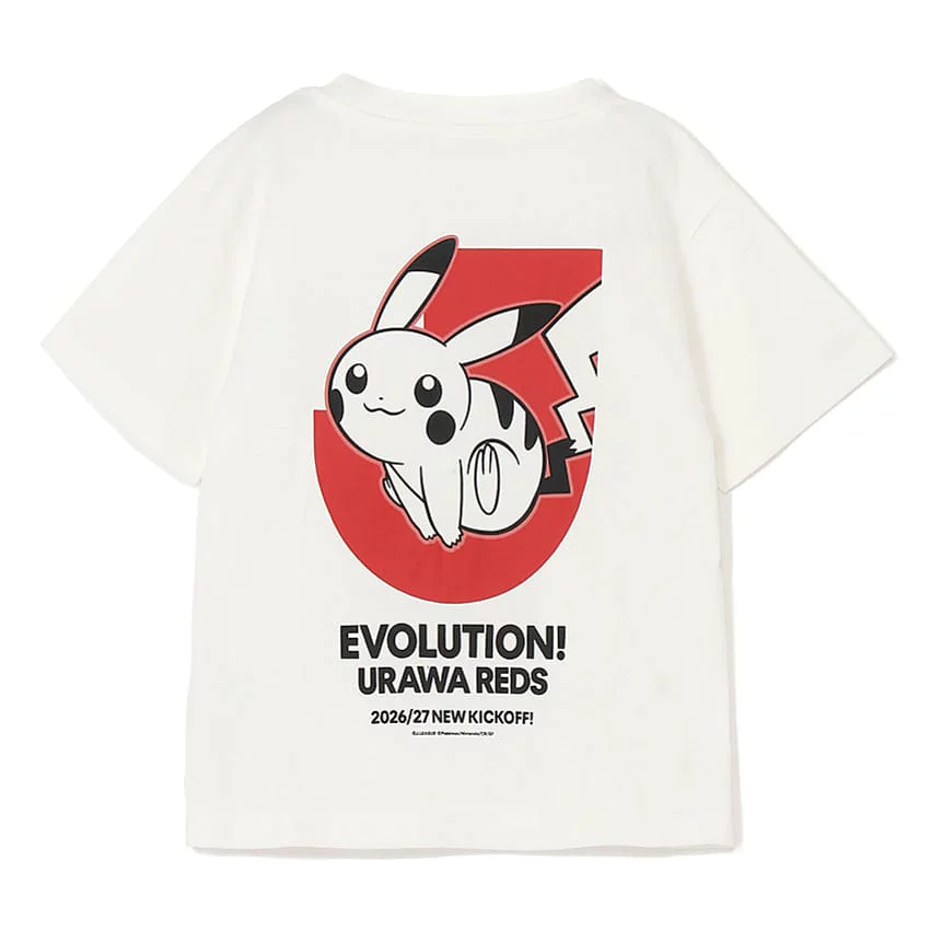 Pikachu T-Shirt White Kids Urawa Reds x Pokemon J.League | J.League Online Store