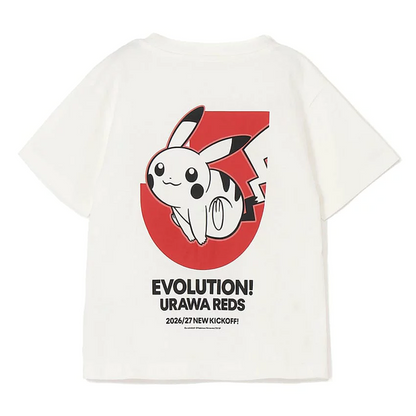 Pikachu T-Shirt White Kids Urawa Reds x Pokemon J.League | J.League Online Store