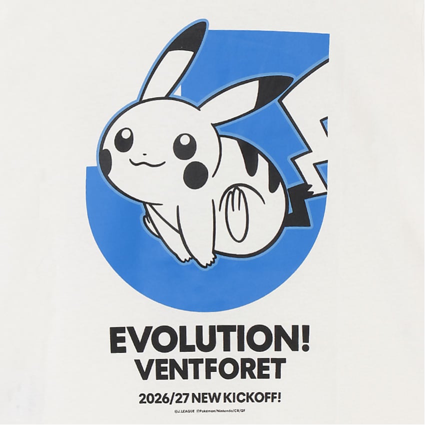 Pikachu T-Shirt White Kids Ventforet Kofu x Pokemon J.League | J.League Online Store