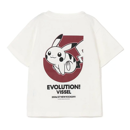 Pikachu T-Shirt White Kids Vissel Kobe x Pokemon J.League | J.League Online Store