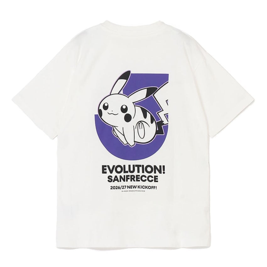 Pikachu T-Shirt White Sanfrecce Hiroshima x Pokemon J.League | J.League Online Store
